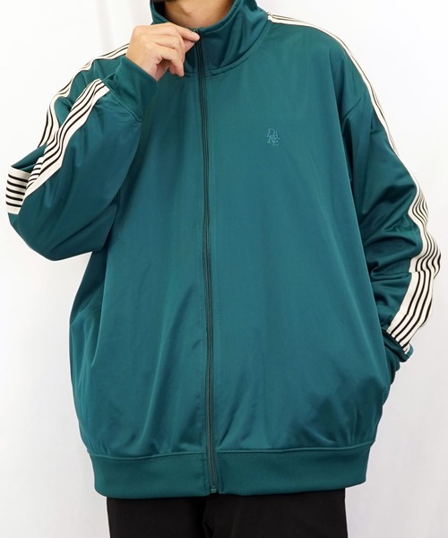 Burner(バーナー)の「【GROOVY STORE】袖ライントラックジャケット(ジャージ・メンズ・ブラック/チャコールグレー/パープル/グリーン・LL/M/L)」の3枚目の写真