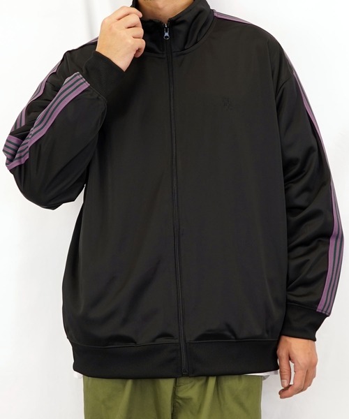 Burner(バーナー)の「【GROOVY STORE】袖ライントラックジャケット(ジャージ・メンズ・ブラック/チャコールグレー/パープル/グリーン・LL/M/L)」の15枚目の写真