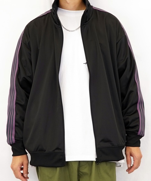 Burner(バーナー)の「【GROOVY STORE】袖ライントラックジャケット(ジャージ・メンズ・ブラック/チャコールグレー/パープル/グリーン・LL/M/L)」の16枚目の写真