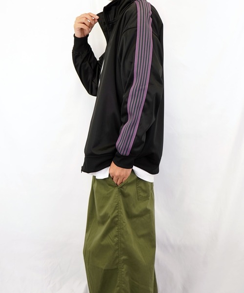 Burner(バーナー)の「【GROOVY STORE】袖ライントラックジャケット(ジャージ・メンズ・ブラック/チャコールグレー/パープル/グリーン・LL/M/L)」の18枚目の写真