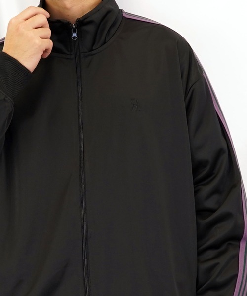 Burner(バーナー)の「【GROOVY STORE】袖ライントラックジャケット(ジャージ・メンズ・ブラック/チャコールグレー/パープル/グリーン・LL/M/L)」の22枚目の写真