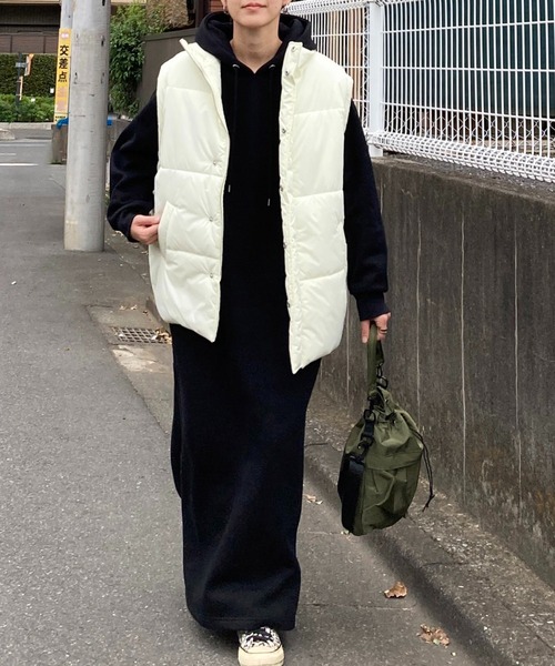 notch.（ノッチ）の「【 notch. by KR 】裏起毛フーディワンピース　［高身長さんサイズ有］（ワンピース・レディース・ネイビー/チャコールグレー/ブラック/ライトグレー・TM/M）」の20枚目の写真