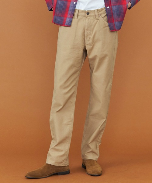 Wrangler/ラングラー 裏起毛で暖かい！ WRANGLER ラングラー あったかレギュラーストレートデニムパンツ カラーパンツ /グレンチェック【暖】（デニムパンツ）｜Lee（リー）