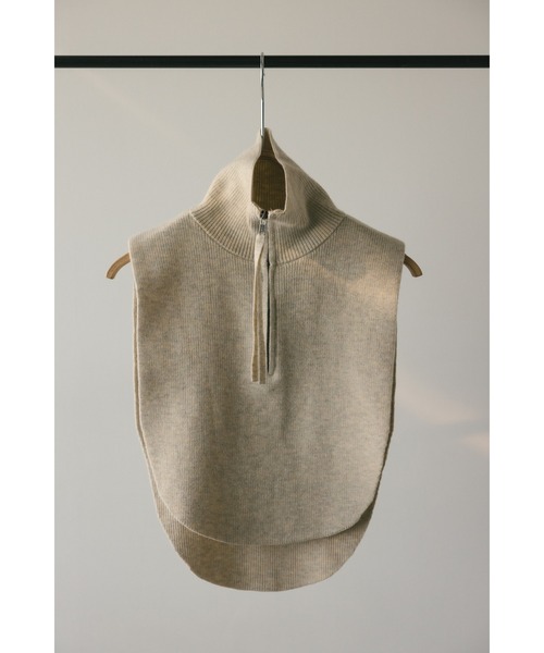 STYLEMIXER(スタイルミキサー)の「ジップネックウォーマー(ネックウォーマー/スヌード・レディース・アイボリー/チャコールグレー・FREE)」の13枚目の写真