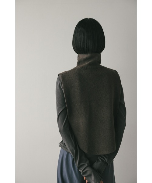 STYLEMIXER(スタイルミキサー)の「ジップネックウォーマー(ネックウォーマー/スヌード・レディース・アイボリー/チャコールグレー・FREE)」の17枚目の写真