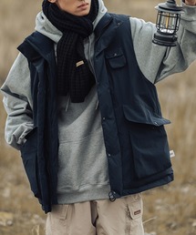 aimoha | aimoha outdoorスタンドカラー　フェイクダウンベスト(ダウンベスト)