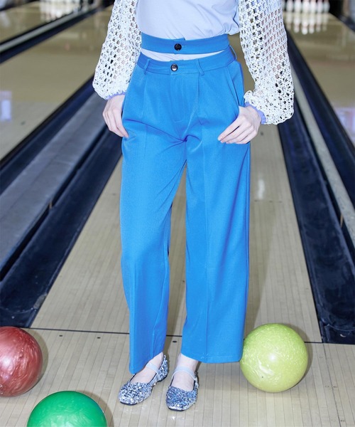 miette(ミエット)の「ダブルベルトワイドパンツ(その他パンツ・レディース・ブラック/ブルー・FREE)」の8枚目の写真