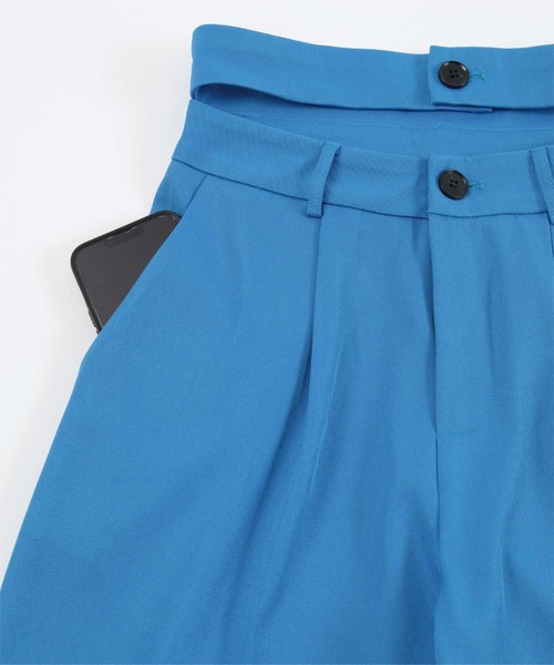 miette(ミエット)の「ダブルベルトワイドパンツ(その他パンツ・レディース・ブラック/ブルー・FREE)」の10枚目の写真