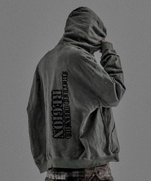 REGION（リージョン）の「【 RESURRECTION13】Hand Dyed Printing Hood Zipup / 【リザラクション】ジップアップロゴプリント長袖パーカー（パーカー）」