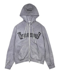 REGION（リージョン）の「【 RESURRECTION13】Hand Dyed Printing Hood Zipup / 【リザラクション】ジップアップロゴプリント長袖パーカー（パーカー）」