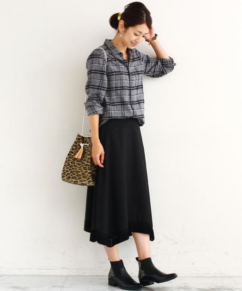 BEAUTY&YOUTH UNITED ARROWS(ビューティーアンドユースユナイテッドアローズ)の「BY∵ ソフトネルチェックシャツ◆(シャツ/ブラウス・レディース・オフホワイト/グレー/ネイビー・SMALL/MEDIUM)」の5枚目の写真