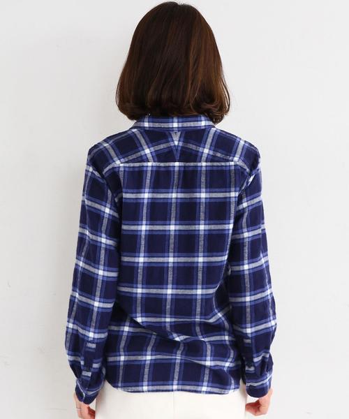 BEAUTY&YOUTH UNITED ARROWS(ビューティーアンドユースユナイテッドアローズ)の「BY∵ ソフトネルチェックシャツ◆(シャツ/ブラウス・レディース・オフホワイト/グレー/ネイビー・SMALL/MEDIUM)」の10枚目の写真