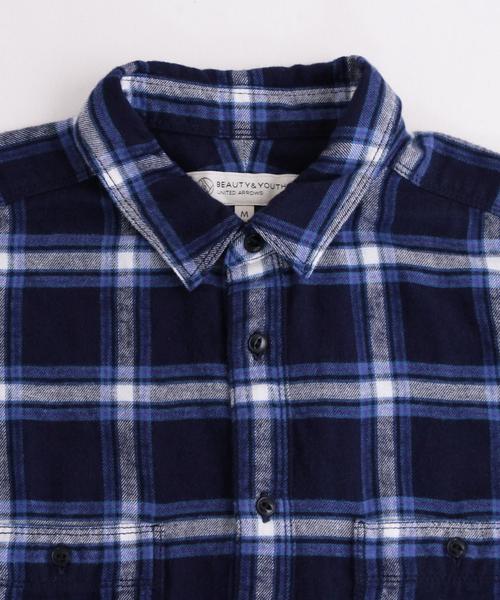 BEAUTY&YOUTH UNITED ARROWS(ビューティーアンドユースユナイテッドアローズ)の「BY∵ ソフトネルチェックシャツ◆(シャツ/ブラウス・レディース・オフホワイト/グレー/ネイビー・SMALL/MEDIUM)」の11枚目の写真