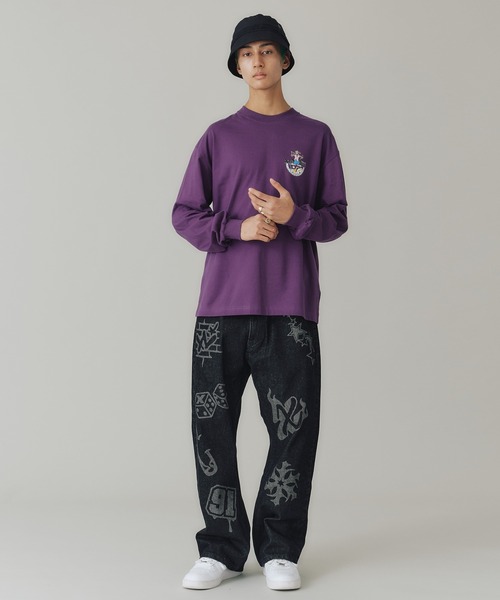 XLARGE(エクストララージ)の「GRAFFITI DENIM PANTS(デニムパンツ・メンズ・ブラック/ライトインディゴブルー・30inch/36inch/32inch/34inch)」の17枚目の写真