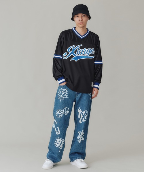 XLARGE(エクストララージ)の「GRAFFITI DENIM PANTS(デニムパンツ・メンズ・ブラック/ライトインディゴブルー・30inch/36inch/32inch/34inch)」の20枚目の写真