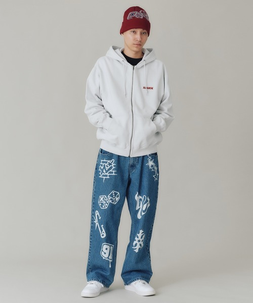 XLARGE(エクストララージ)の「GRAFFITI DENIM PANTS(デニムパンツ・メンズ・ブラック/ライトインディゴブルー・30inch/36inch/32inch/34inch)」の21枚目の写真