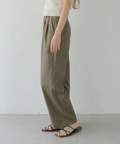 CLEIO（クレイオ）の「【CLEIO】セミワイドタックパンツ/TUCK PANTS/940-11611（スラックス・レディース・ベージュ/ブラウン/カーキブラウン・SMALL/MEDIUM）」の14枚目の写真