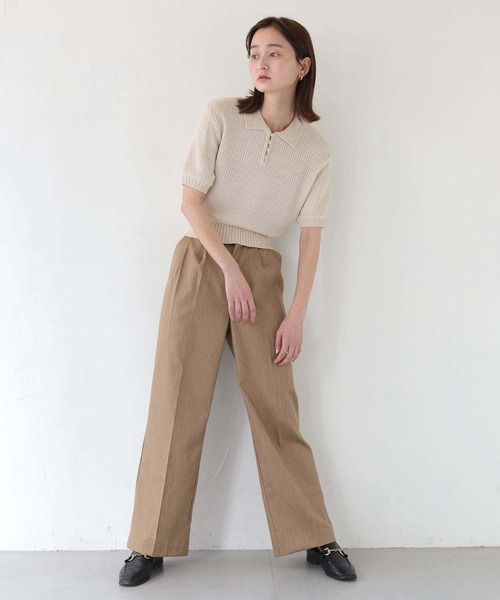 CLEIO（クレイオ）の「【CLEIO】セミワイドタックパンツ/TUCK PANTS/940-11611（スラックス・レディース・ベージュ/ブラウン/カーキブラウン・SMALL/MEDIUM）」の12枚目の写真
