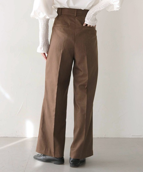 CLEIO（クレイオ）の「【CLEIO】セミワイドタックパンツ/TUCK PANTS/940-11611（スラックス・レディース・ベージュ/ブラウン/カーキブラウン・SMALL/MEDIUM）」の6枚目の写真