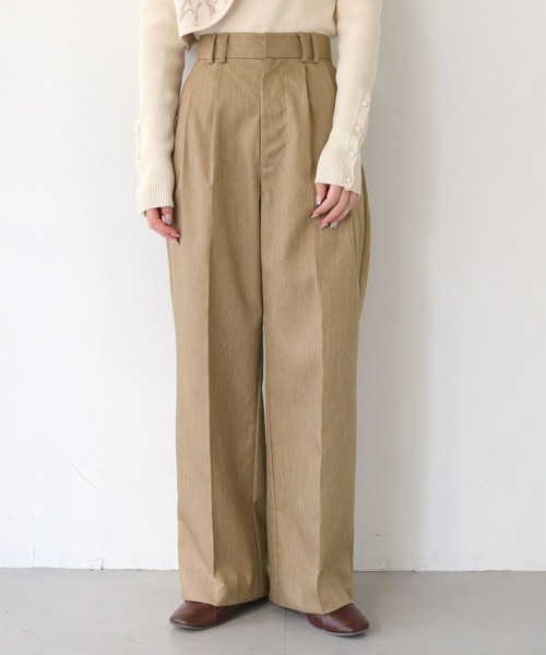 CLEIO（クレイオ）の「【CLEIO】セミワイドタックパンツ/TUCK PANTS/940-11611（スラックス・レディース・ベージュ/ブラウン/カーキブラウン・SMALL/MEDIUM）」の20枚目の写真