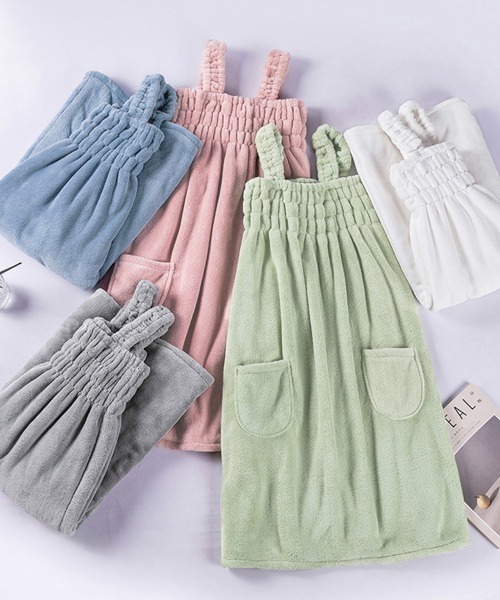 Miniministore（ミニミニストア）の「バスタオルワンピース 超吸水 着るタオル（タオル・レディース・ホワイト/ミント/ブルー/ピンク/グレー・フリー）」の13枚目の写真
