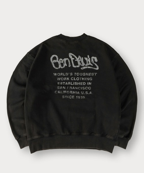 BEN DAVIS（ベンデイビス）の「【BENDAVIS／ベンデイビス】BEN FLYERCREW HARD-WASH CREW/バックプリント/ビッグシルエット（スウェット・メンズ・ブラック/ブラウン/ライトブルー/アッシュグレー・XL/M/L）」の6枚目の写真