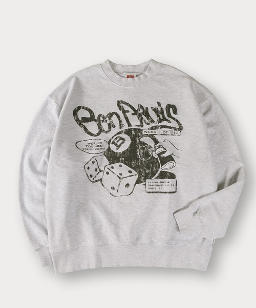 BEN DAVIS（ベンデイビス）の「【BENDAVIS／ベンデイビス】BEN FLYERCREW HARD-WASH CREW/バックプリント/ビッグシルエット（スウェット・メンズ・ブラック/ブラウン/ライトブルー/アッシュグレー・XL/M/L）」の7枚目の写真