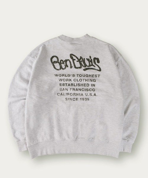 BEN DAVIS（ベンデイビス）の「【BENDAVIS／ベンデイビス】BEN FLYERCREW HARD-WASH CREW/バックプリント/ビッグシルエット（スウェット・メンズ・ブラック/ブラウン/ライトブルー/アッシュグレー・XL/M/L）」の8枚目の写真