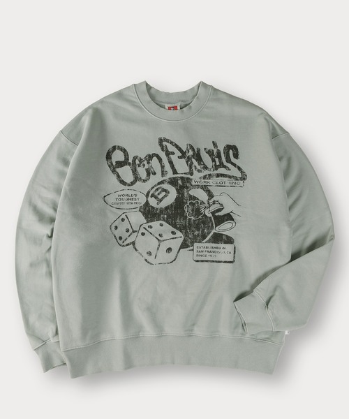 BEN DAVIS（ベンデイビス）の「【BENDAVIS／ベンデイビス】BEN FLYERCREW HARD-WASH CREW/バックプリント/ビッグシルエット（スウェット・メンズ・ブラック/ブラウン/ライトブルー/アッシュグレー・XL/M/L）」の9枚目の写真