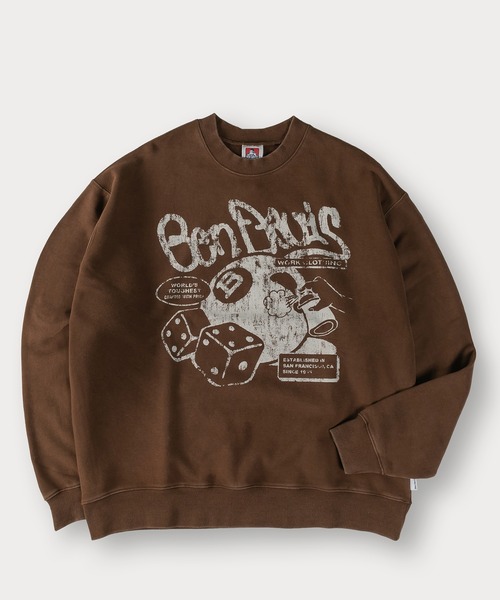 BEN DAVIS（ベンデイビス）の「【BENDAVIS／ベンデイビス】BEN FLYERCREW HARD-WASH CREW/バックプリント/ビッグシルエット（スウェット・メンズ・ブラック/ブラウン/ライトブルー/アッシュグレー・XL/M/L）」の11枚目の写真