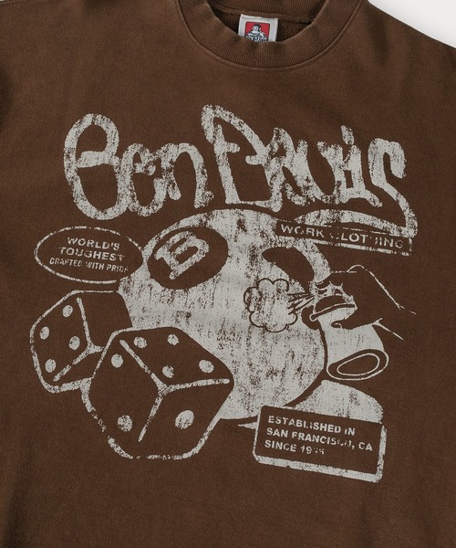 BEN DAVIS（ベンデイビス）の「【BENDAVIS／ベンデイビス】BEN FLYERCREW HARD-WASH CREW/バックプリント/ビッグシルエット（スウェット・メンズ・ブラック/ブラウン/ライトブルー/アッシュグレー・XL/M/L）」の14枚目の写真