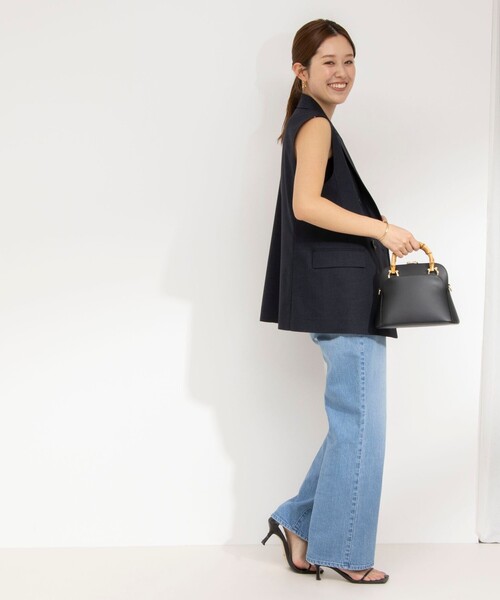 Rie Miller(リエミラー)の「センタープレスハイウエストデニム(デニムパンツ・レディース・インディゴブルー/ブルー系その他7・XXS/L/XS/M/S)」の4枚目の写真