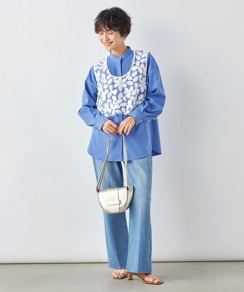 Rie Miller(リエミラー)の「センタープレスハイウエストデニム(デニムパンツ・レディース・インディゴブルー/ブルー系その他7・XXS/L/XS/M/S)」の5枚目の写真