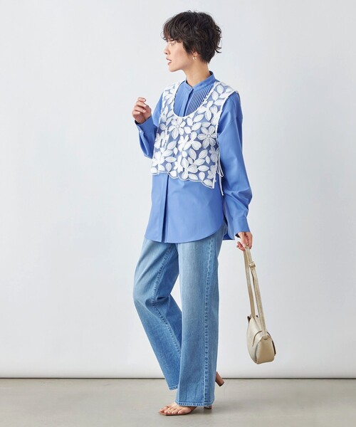 Rie Miller(リエミラー)の「センタープレスハイウエストデニム(デニムパンツ・レディース・インディゴブルー/ブルー系その他7・XXS/L/XS/M/S)」の6枚目の写真