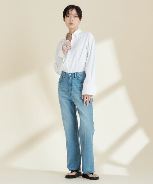 Rie Miller(リエミラー)の「センタープレスハイウエストデニム(デニムパンツ・レディース・インディゴブルー/ブルー系その他7・XXS/L/XS/M/S)」の11枚目の写真