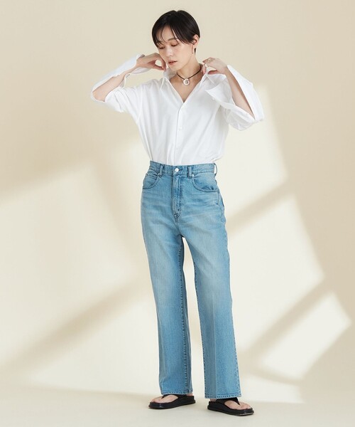 Rie Miller（リエミラー）の「センタープレスハイウエストデニム