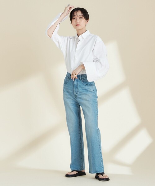 Rie Miller(リエミラー)の「センタープレスハイウエストデニム(デニムパンツ・レディース・インディゴブルー/ブルー系その他7・XXS/L/XS/M/S)」の14枚目の写真