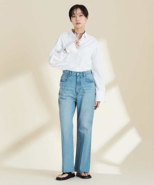 Rie Miller(リエミラー)の「センタープレスハイウエストデニム(デニムパンツ・レディース・インディゴブルー/ブルー系その他7・XXS/L/XS/M/S)」の19枚目の写真