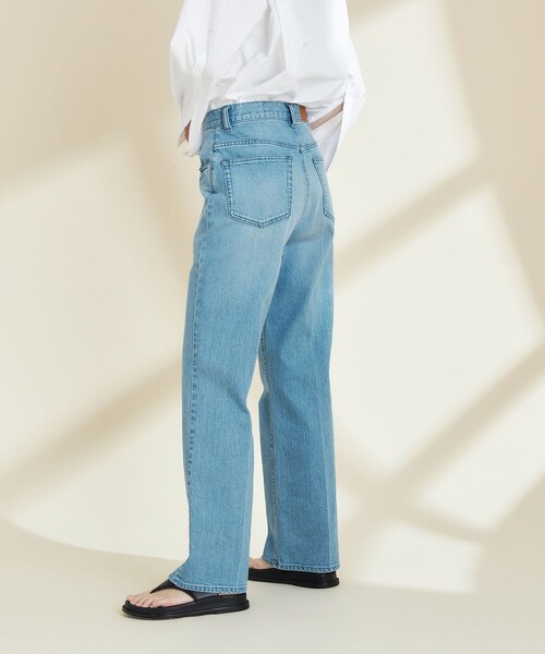 セール】センタープレスハイウエストデニム（デニムパンツ）｜Rie