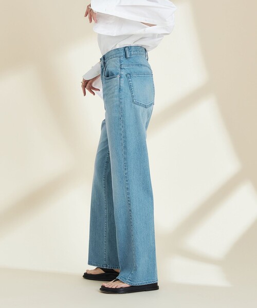 今季新作！リエミラーのRM denim センタープレスハイウエストデニム　L Rie Miller(リエミラー)の【RM denim】センタープレスハイ