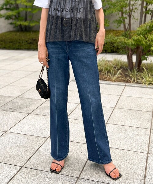 Rie Miller 【RM denim】センタープレスハイウエストデニム Rie Miller（リエミラー）の「センタープレスハイウエストデニム