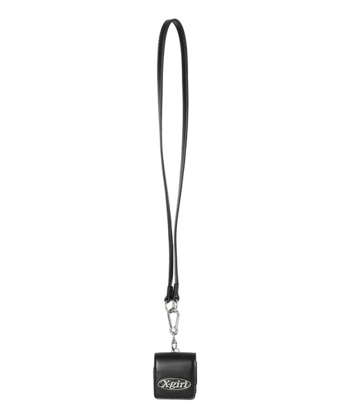 X-girl（エックスガール）の「OVAL LOGO FAUX LEATHER Airpods
