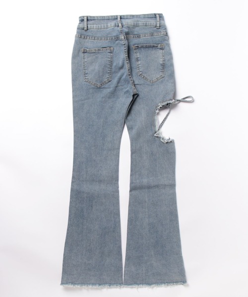 VIBGYOR(ヴィブジョー)の「【バーレスク】カットアウトフレアデニムパンツ(BQ)(デニムパンツ・レディース・ブルー・MEDIUM/LARGE)」の11枚目の写真