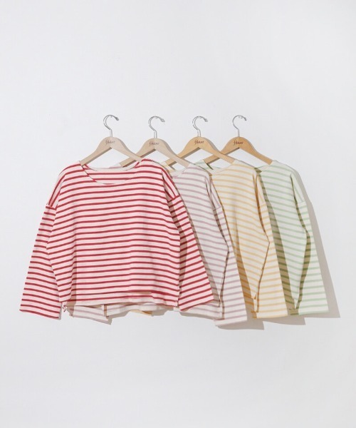 flower(フラワー)の「レインボーボーダートップ2(Tシャツ/カットソー・レディース・イエロー/レッド/グリーン/ピンク・FREE)」の19枚目の写真