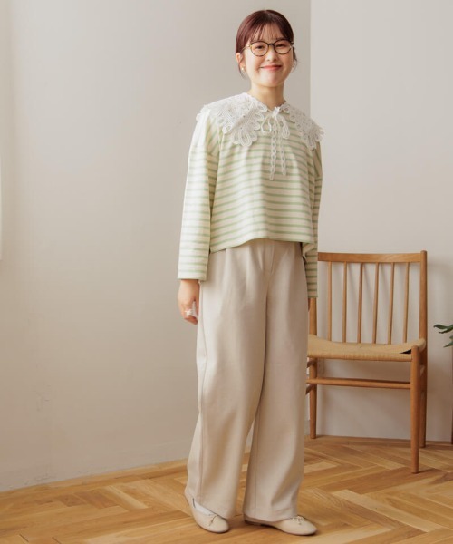 flower(フラワー)の「レインボーボーダートップ2(Tシャツ/カットソー・レディース・イエロー/レッド/グリーン/ピンク・FREE)」の13枚目の写真