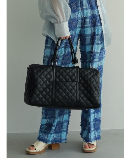 AMAIL(アマイル)の「Quilting boston bag(ボストンバッグ・レディース・アイボリー/ブラック・FREE)」の20枚目の写真