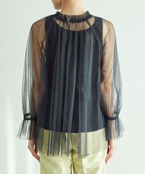 ROPE' PICNIC（ロペピクニック）の「チュールトップス（シャツ/ブラウス・レディース・ライトグレー/チャコールグレー/オフホワイト・38）」の20枚目の写真