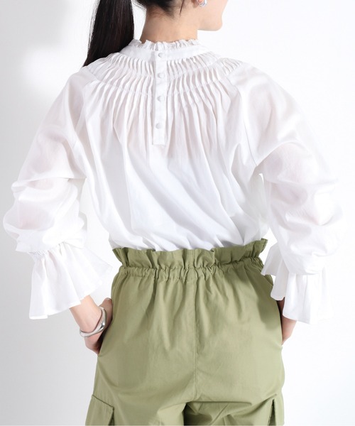 cepo（セポ）の「ピンタックキャンディスリーブブラウス（シャツ/ブラウス・レディース・ブラック/オフホワイト/ベージュ・M）」の20枚目の写真