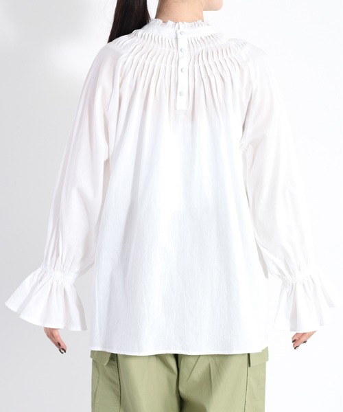 cepo（セポ）の「ピンタックキャンディスリーブブラウス（シャツ/ブラウス・レディース・ブラック/オフホワイト/ベージュ・M）」の11枚目の写真