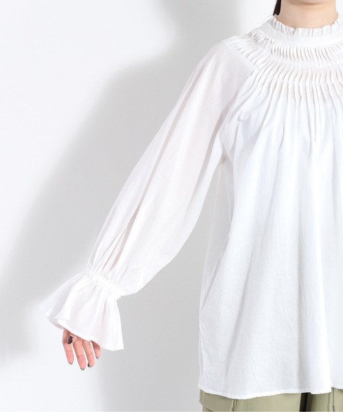 cepo（セポ）の「ピンタックキャンディスリーブブラウス（シャツ/ブラウス・レディース・ブラック/オフホワイト/ベージュ・M）」の14枚目の写真